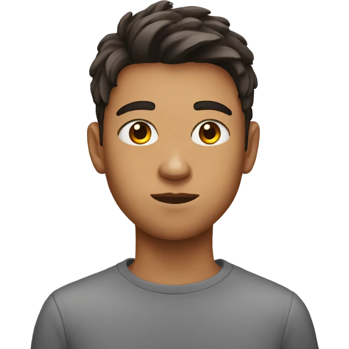 Teenager with taper low face  emoji