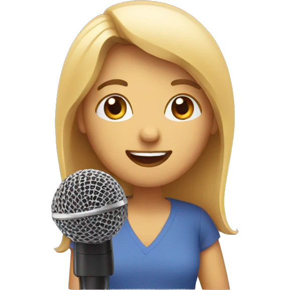 person speaking into a microphone  emoji