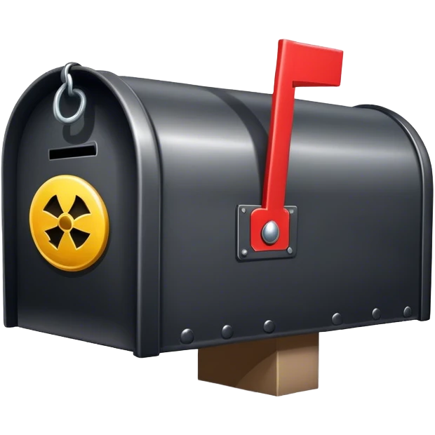 Mailbox with replica bomb inside  emoji