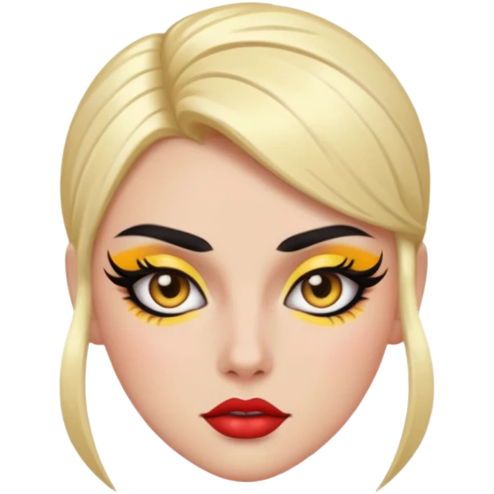 slay emoji with sharp eyeliner, bold expression, diva energy, aesthetic glow


 emoji