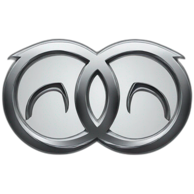 Audi logo, but instead of rings are bmw logos emoji