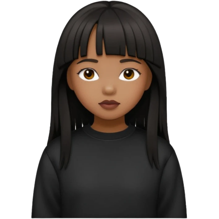 Philippino girl in black fringed sweatshirt emoji