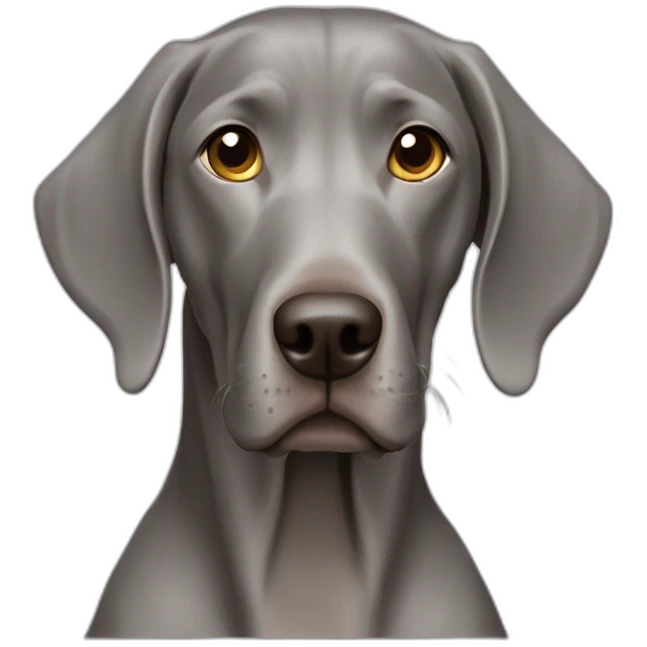 weimaraner dog emoji