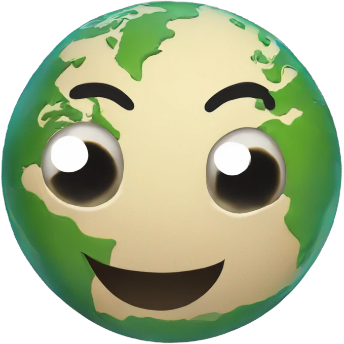 earth with a smile emoji