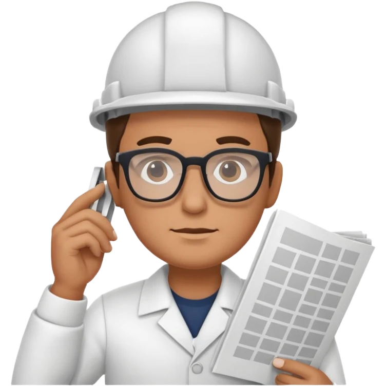 thinking architect that holds architecture plan emoji