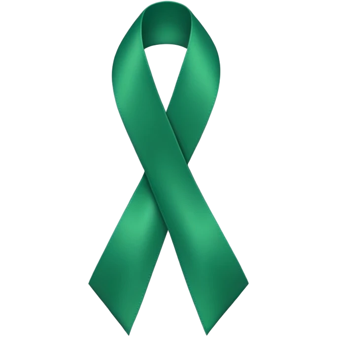 green cancer ribbon emoji