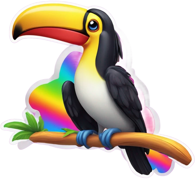 Lisa frank toucan ￼ emoji