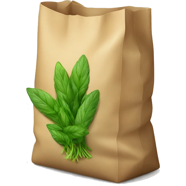 Green herbs in a bag emoji