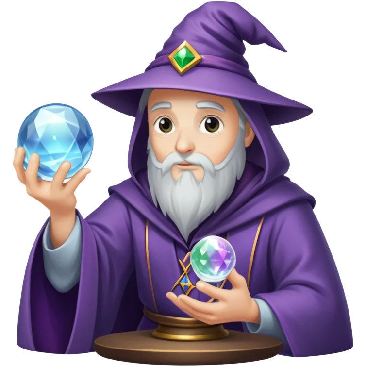 Wizard reading a crystal ball  emoji