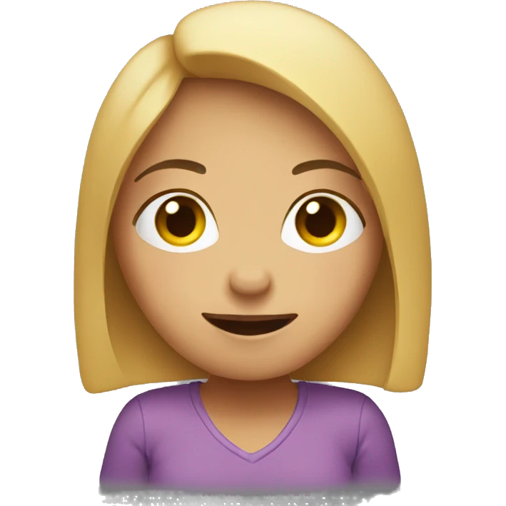 Girl talking at the computer emoji