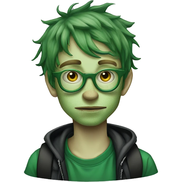 jamie hewlett highschooler green skin grunge emoji