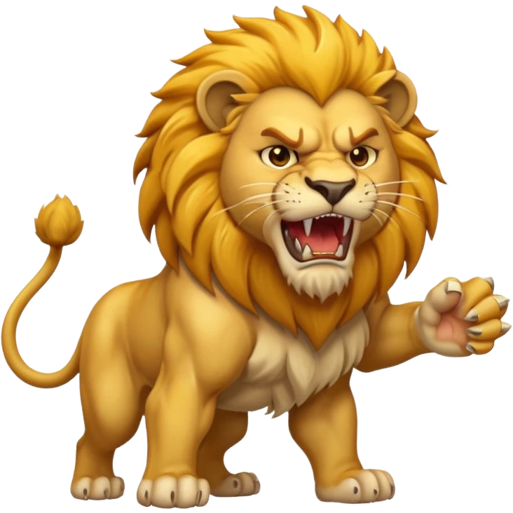 exceeding and roaring lion emoji