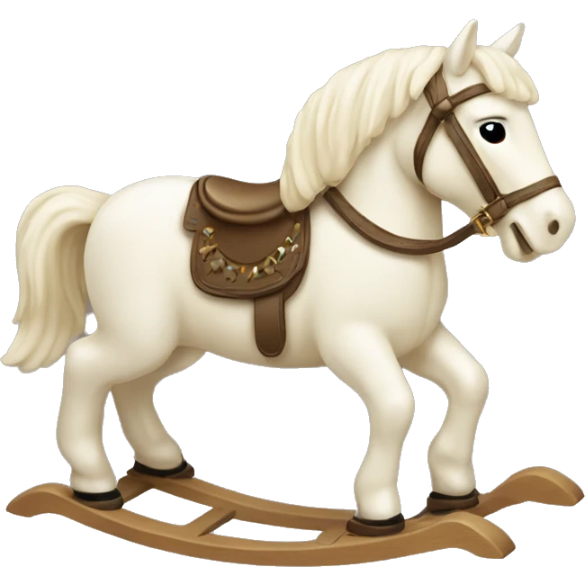 Rocking ivory horse TOY emoji