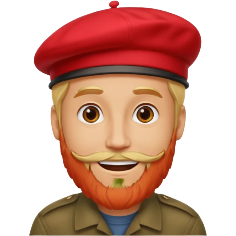 Man with Red Beret – Blonde beard, smiling, red hat.





 emoji