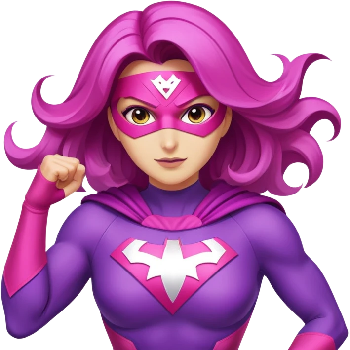 pink violet woman superhero positive power emoji