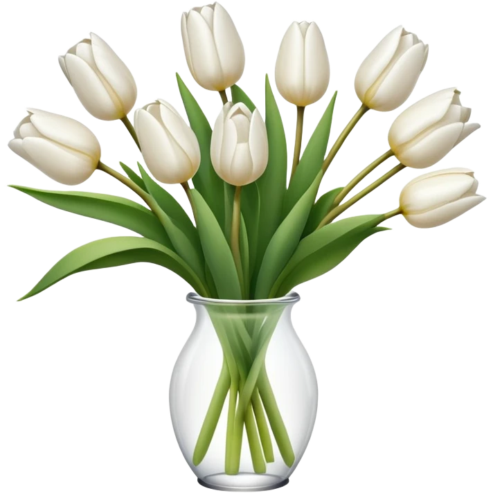 White tulips  emoji
