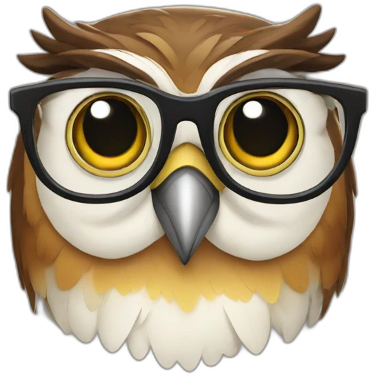nerd owl emoji