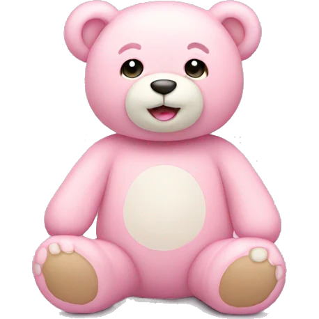 Light pink teddy bear  emoji
