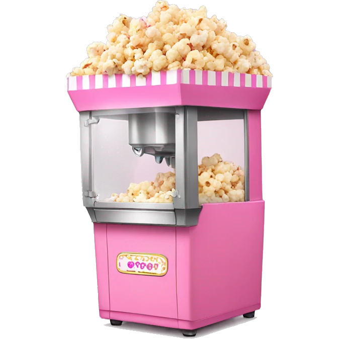 Pink popcorn machine emoji