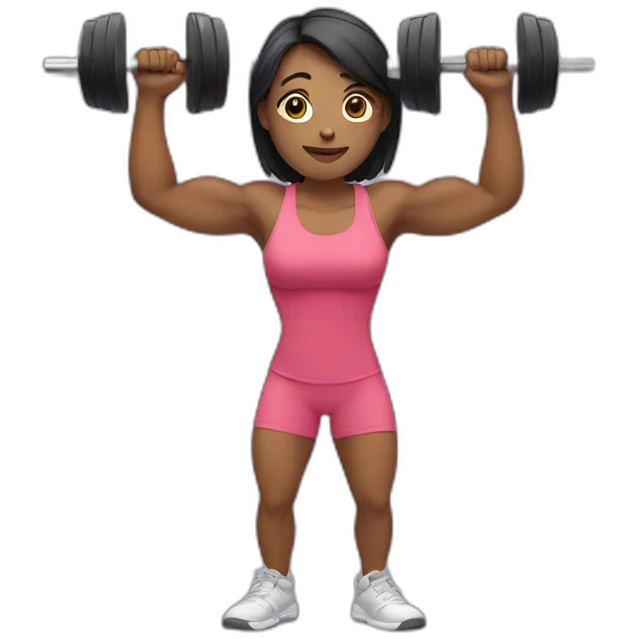 woman lifting weights emoji