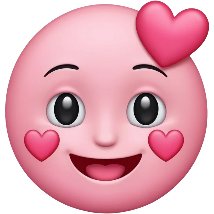 Blushing emoji with hearts on its face  emoji