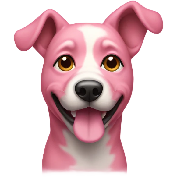 Pink dog emoji