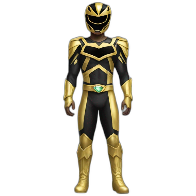 black gold power ranger full body emoji