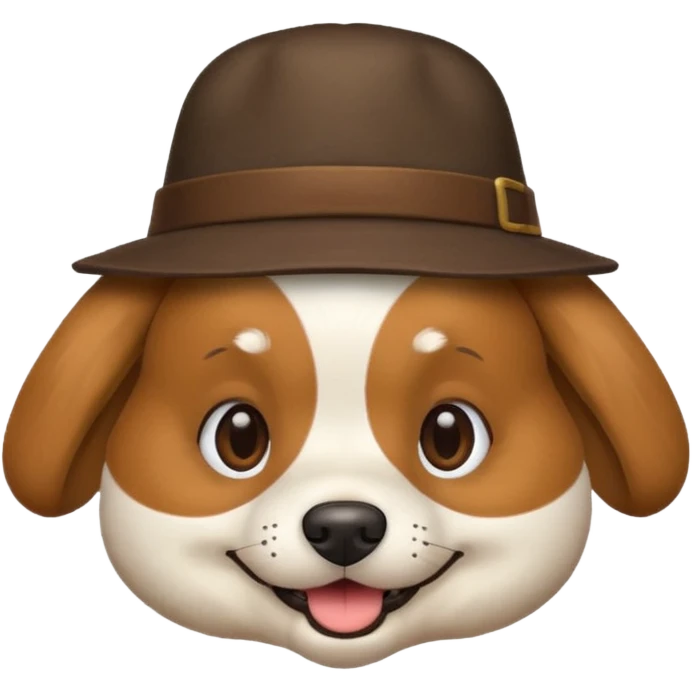 Dog with the hat emoji