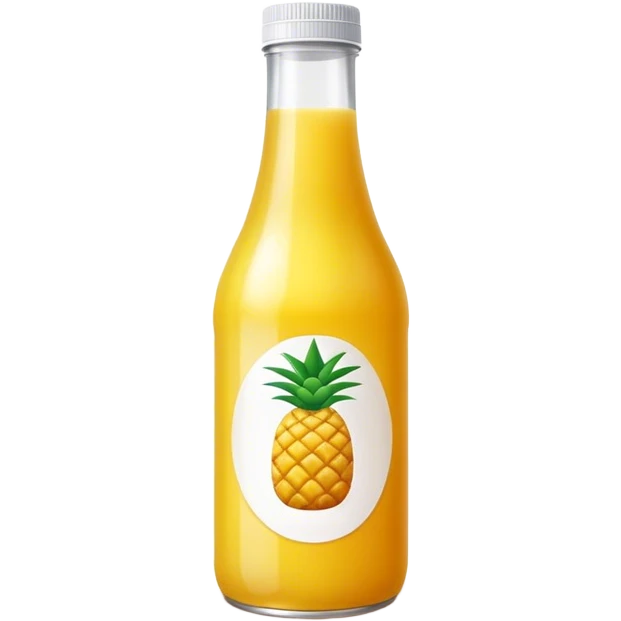 Bottle pineapple juice emoji