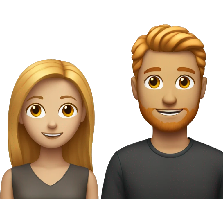 Dark blonde Girl with a Ginger boyfriend  emoji