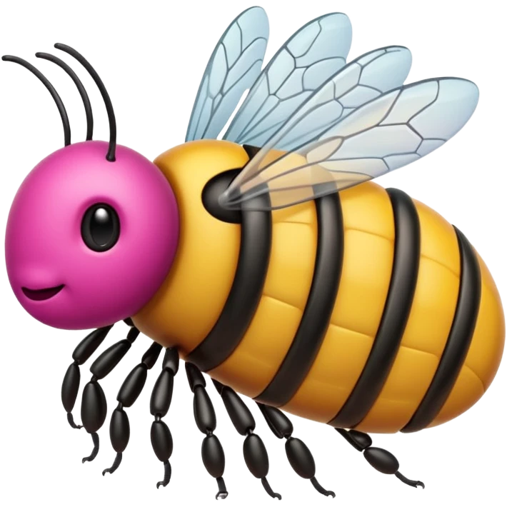 Bee Magenta Larvae emoji
