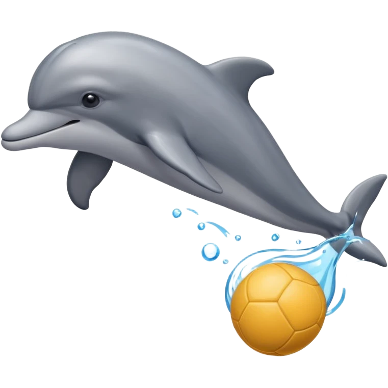Dolphin with ball emoji
