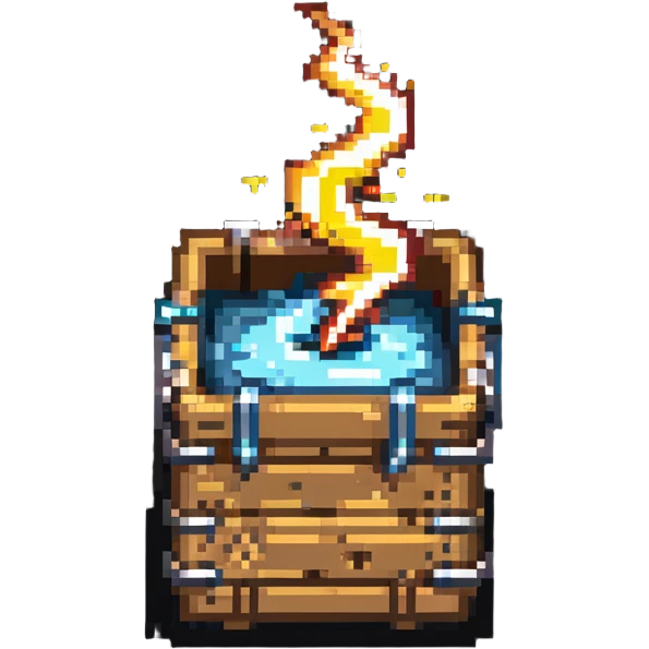 2d power up crate with lightning bolt emoji