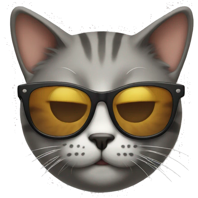Cat with sunglasses emoji