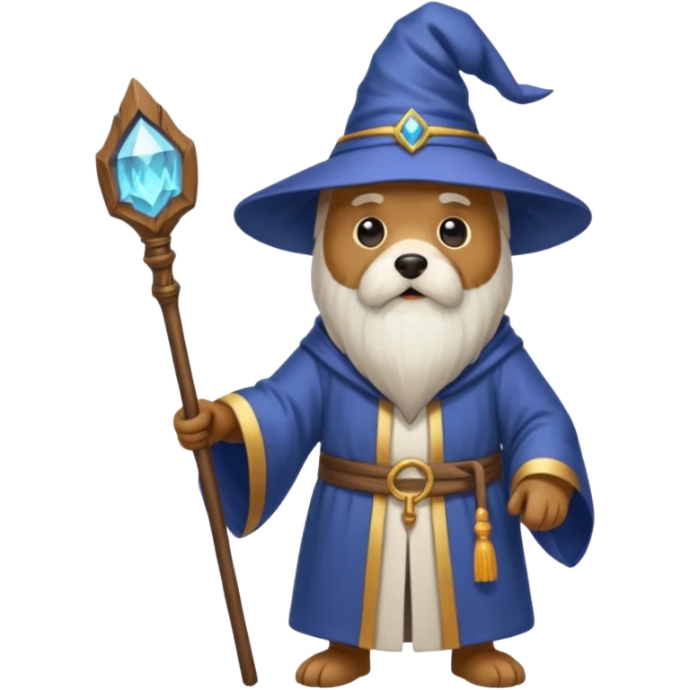 Dog wizard emoji