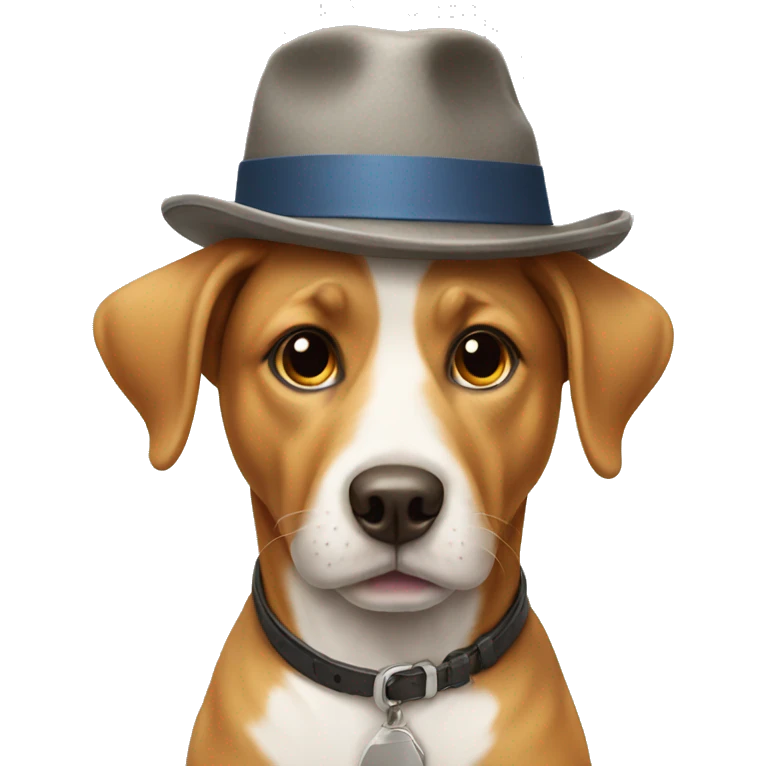 dog with hat emoji