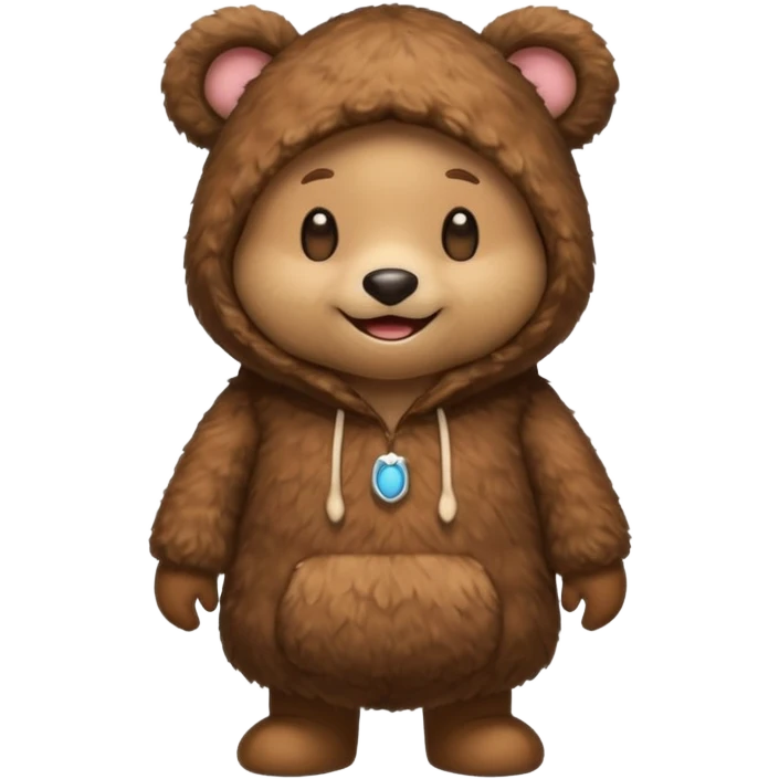 Mushroom dressed in a bear emoji