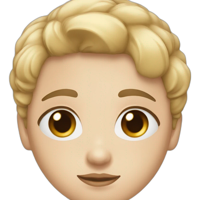 Une blonde au yeux bleu avec une brune au yeux marron emoji