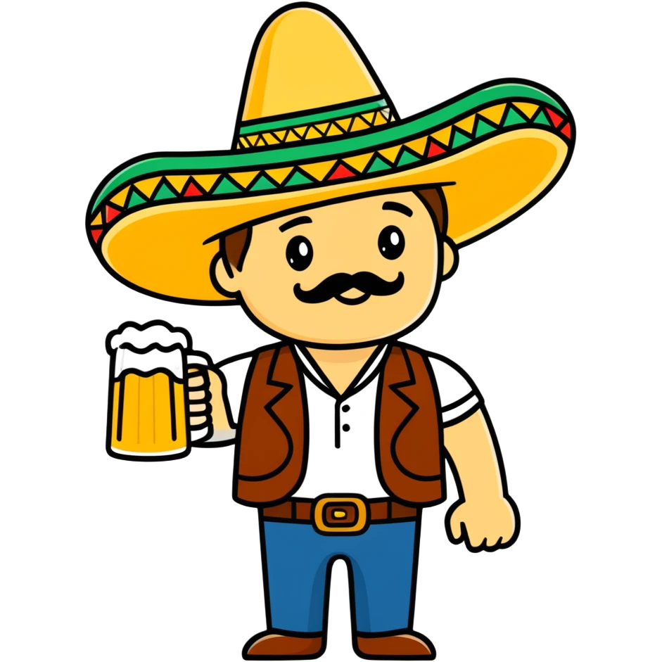 george floyd with a sombrero and a corona  emoji