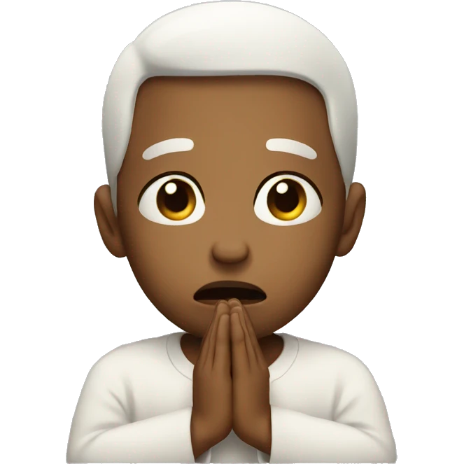 Crying while praying emoji