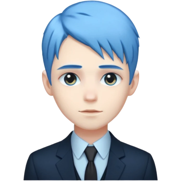 ethereal-pastel-transparent-translucent-gorgeous-spectral-dark-greyish-blue-whitish-gloomy-spectral-poltergeist-man-with-blue-hair-with-a-beautiful-black-suit emoji