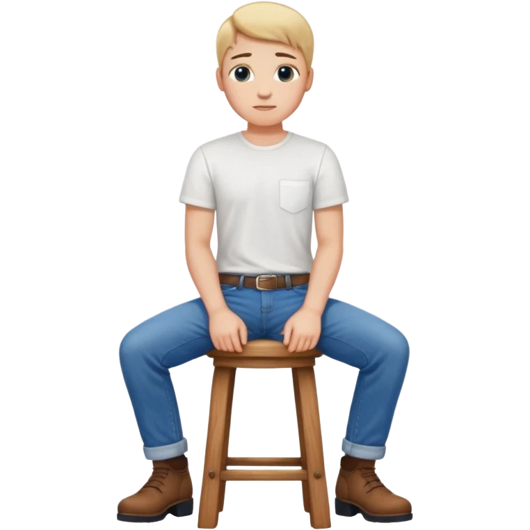 a person sitting on stool with backs turned

 emoji