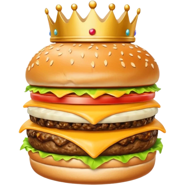 burger with crown emoji