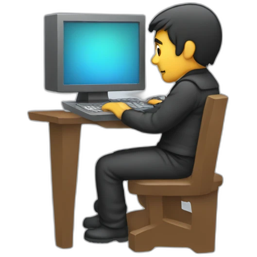 coder on computer emoji