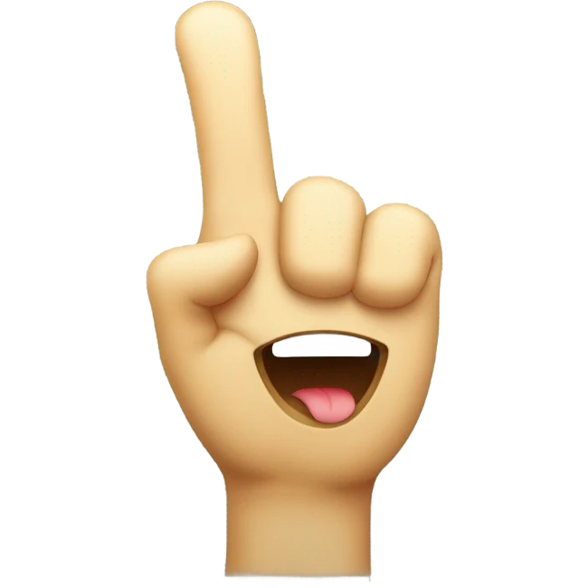 A 🙂 flipping you off emoji