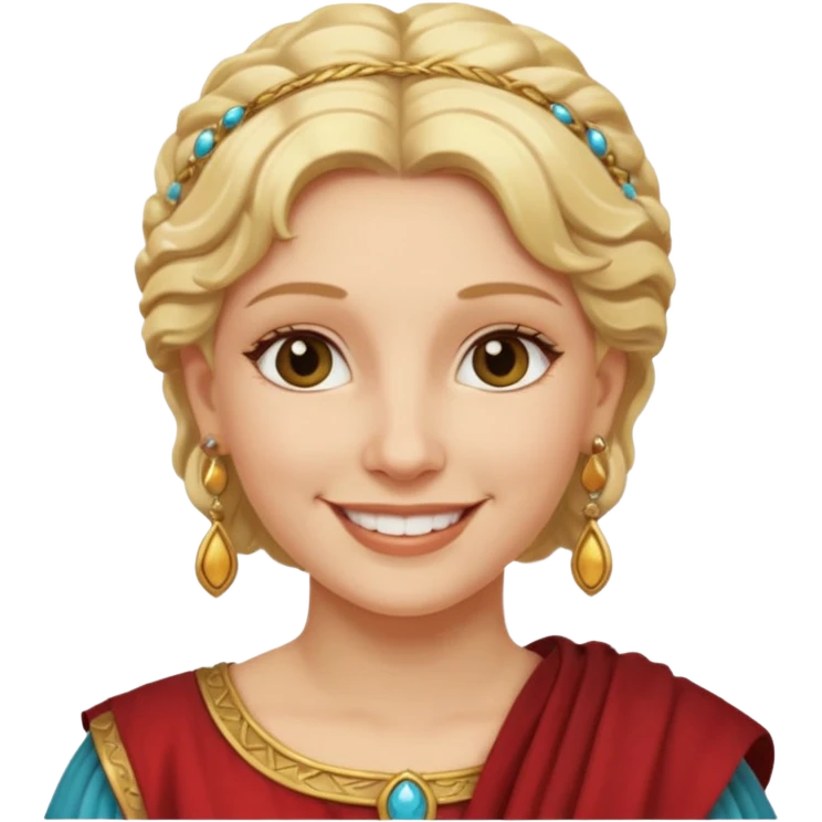 Ancient Roman woman with earrings and blonde hair emoji
