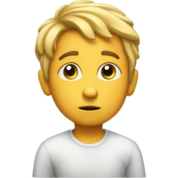 thinking kid emoji