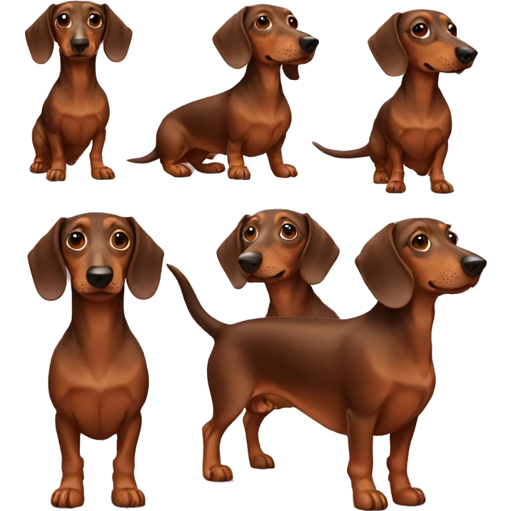 Brown dachshund emoji
