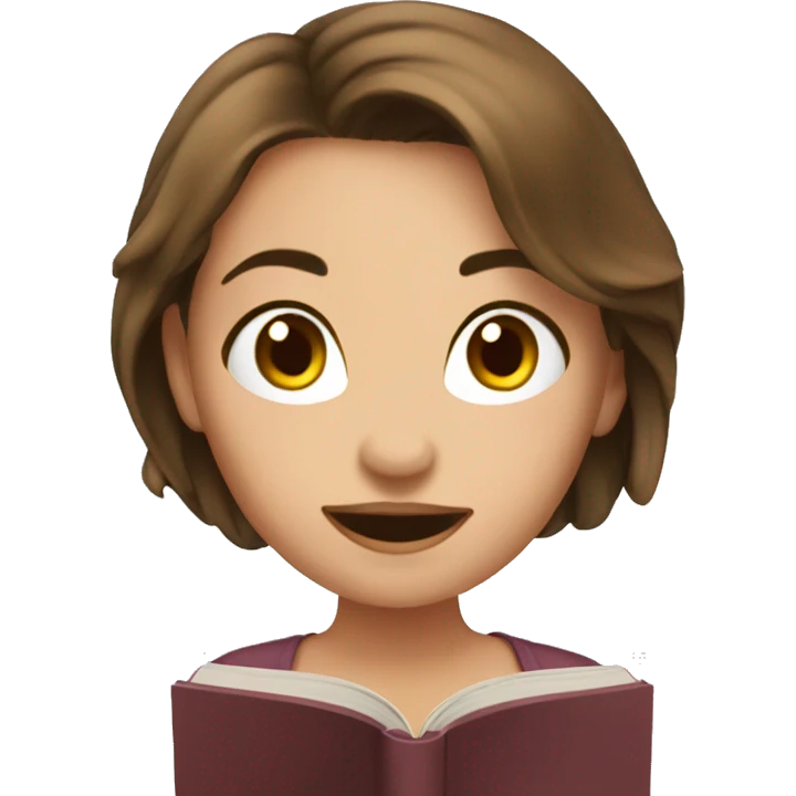 bella leyendo emoji