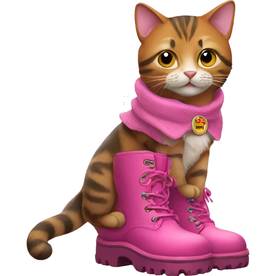 puss in pink boots emoji